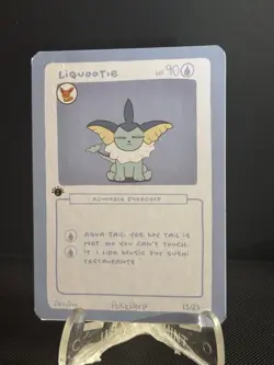 1st Edition Pokederp Liquootie - Vaporeon 13/25 First Print Custom Derpy Card #X - Image 1