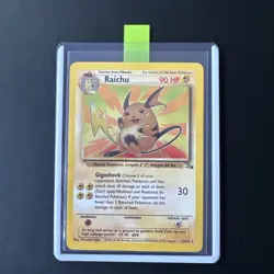 Raichu 29/62 Non Holo Rare Fossil Pokemon TCG NM - Image 3