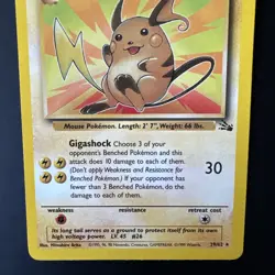 Raichu 29/62 Non Holo Rare Fossil Pokemon TCG NM - Image 5