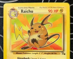 Raichu 29/62 Non Holo Rare Fossil Pokemon Tcg Card Vintage Wotc Lightly Played - Image 2
