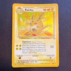 Pokemon TCG Fossil Raichu 14/62 Holo Rare Unlimited English 1999 90HP Arita - Image 1