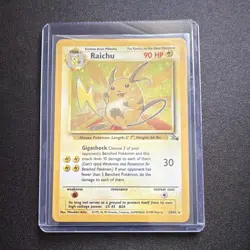 Pokemon TCG Fossil Raichu 14/62 Holo Rare Unlimited English 1999 90HP Arita - Image 3