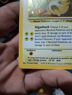 Pokemon TCG Raichu Fossil Holo Card 14/62 Unlimited Rare PRISTENE NEAR MINT + - Image 5