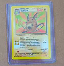 Pokemon TCG Fossil Raichu 29/62 Holo Rare Unlimited English 1999 - Image 1