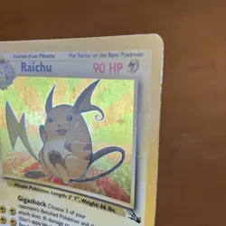 Pokemon TCG Raichu Holo Rare Card 14/62 Unlimited Fossil MP - Image 2