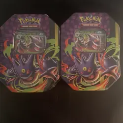 Pokemon Mega Evolution EX Tin Box Lot of 2 (Gengar & Clefable) 2016 - Image 1