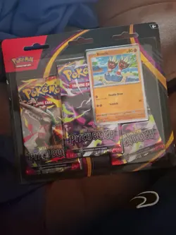 Pokemon Mega Evolution Pitch Black 3 Pack Blister Binacle Promo Card Sealed - Image 1