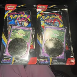 🔥 Pokemon TCG Phantasmal Flames Blister Lot 2 Sealed Promo Coin Booster Packs - Image 1