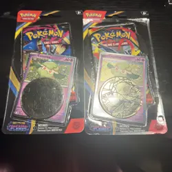 🔥 Pokemon TCG Phantasmal Flames Blister Lot 2 Sealed Promo Coin Booster Packs - Image 2