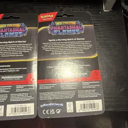 🔥 Pokemon TCG Phantasmal Flames Blister Lot 2 Sealed Promo Coin Booster Packs - Image 4