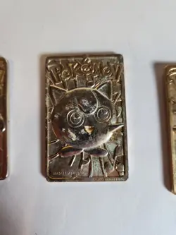 1999 Vintage Burger King 23K Gold Plated Pokemon Cards Full Set Of 6 - Image 3