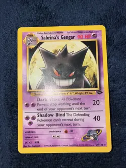 Pokemon TCG Sabrina's Gengar Gym Challenge 29/132 Non-Holo Rare Card LP - Image 1