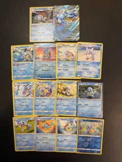 14x Pokemon Cards Blastoise Wartortle Squirtle Card Lot RARE Holo Vintage Ex - Image 1