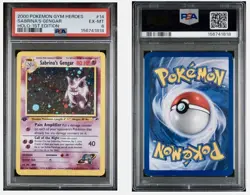 2000 Pokemon Gym Heroes 1st Edition #14 Sabrina's Gengar Holo PSA 6 EX-MT - Image 3