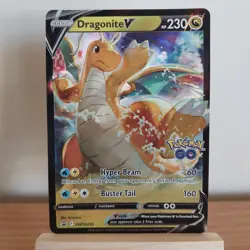 Pokemon TCG Dragonite V SWSH235 Pokemon Go Black Star Promo Rare Holo Foil #1H - Image 1