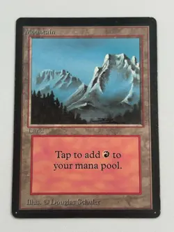 Mountain (B) - Beta Edition 1993 - MTG card [MP/HP - see notes] - Image 1