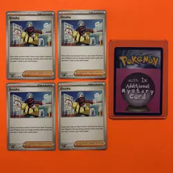 4x Grusha Trainer Supporter 184/193 Pokemon Card Paldea Evolved Playset SV02 NM - Image 1