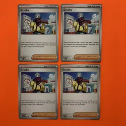 4x Grusha Trainer Supporter 184/193 Pokemon Card Paldea Evolved Playset SV02 NM - Image 2
