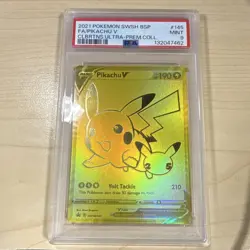 PSA Pikachu V SWSH145 Sword & Shield Promo Holo Pokemon TCG Card English - Image 1