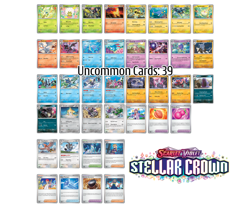 Pokemon Stellar Crown Complete Common, Uncommon & Rare 125 Card Set - Image 4