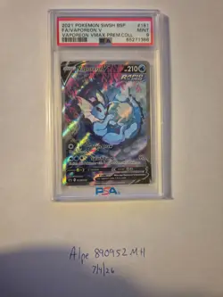 Vaporeon V SWSH181 Sword & Shield BLACK STAR Promo Holo Pokemon TCG Card PSA 9 - Image 1