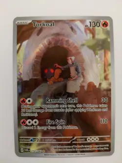 Pokemon TCG Torkoal Card Twilight Masquerade Illustration Art Rare 172/167 S&V - Image 1