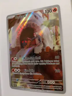 Pokemon TCG Torkoal Card Twilight Masquerade Illustration Art Rare 172/167 S&V - Image 2
