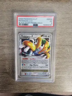 POKEMON BLACK STAR PROMO REGIGIGAS LV X #DP30 HOLO FOIL CARD PSA 5 - Image 1
