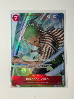 Roronoa Zoro OP14-015 Alternate Art One Piece Azure Sea's Seven - Image 1