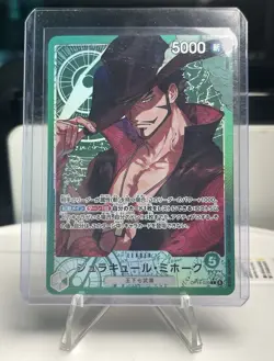 ONE PIECE Dracule Mihawk Alt Art OP14-020 L The Azure Sea's Seven Japanese NM - Image 1
