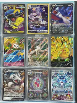Pokemon Card Collection Binder Lot Holo Rare 1st Partner Crown Meowth Pikachu - Image 1