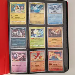 Pokemon Binder C/Uc Cards Collection 9 Pocket No Duplicates Side Loading 360 - Image 1