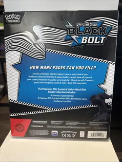 Pokemon TCG Scarlet & Violet 10.5 Black Bolt Binder Collection Box -NEW SEALED - Image 2