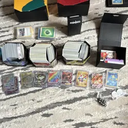 Pokemon Card Collection w/ Full Deck, Binder, 1000+ Cards, Boxes, Rare Cards - Image 2