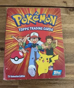 Pokemon 1999 Topps TV Series 1 Complete (90/90) Collection in Original Binder - Image 1