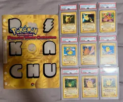 2000 Pokemon Pikachu World Collection Binder WOTC Entire Set In PSA 9s (9 Cards) - Image 1