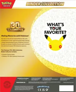 CONFIRMED PRESALE Pokemon 30th Anniversary Celebrations binder collection 10/02 - Image 2