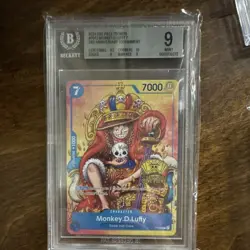 Bandai One Piece CCG 2024 Promos Monkey D. Luffy P-043 2nd Anniv Foil Beckett - Image 1