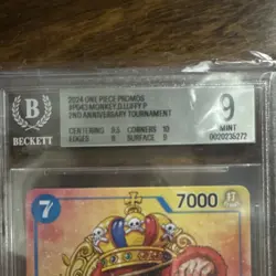 Bandai One Piece CCG 2024 Promos Monkey D. Luffy P-043 2nd Anniv Foil Beckett - Image 2