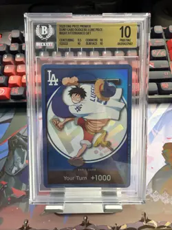 One Piece BGS 10 PRISTINE Don!! Monkey D. Luffy 2026 Dodgers OP Night English - Image 1