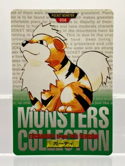 Growlithe Arcanine Carddass Green 1996 Bandai Japanese Pokemon Cards LP! - Image 4