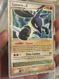 UNGRADED Pokemon Lucario LV.X (DP12) - Diamond&Pearl HOLO BLACK STAR PROMO 2007 - Image 3