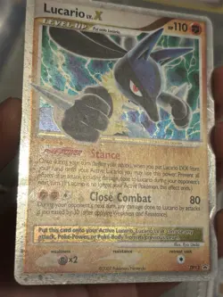 UNGRADED Pokemon Lucario LV.X (DP12) - Diamond&Pearl HOLO BLACK STAR PROMO 2007 - Image 4
