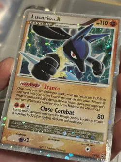 UNGRADED Pokemon Lucario LV.X (DP12) - Diamond&Pearl HOLO BLACK STAR PROMO 2007 - Image 5