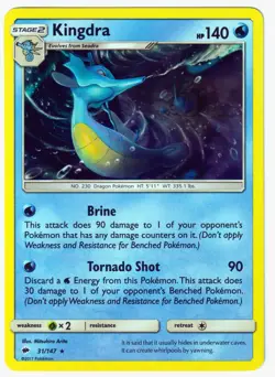 Kingdra Holo Rare SM Burning Shadows 31/147 NM Pokemon TCG - Image 1