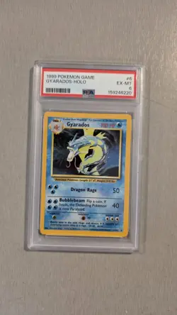 1999 POKEMON GAME GYARADOS #6/102 BASE SET HOLO PSA 6 - Image 1