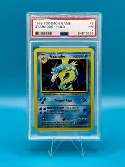 Pokemon TCG 1999 Gyarados 6/102 Base Set Holo Rare Unlimited Vintage PSA 7 - Image 1