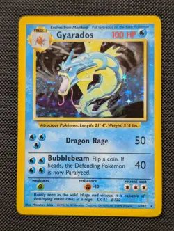 Gyarados Holo Rare Base Set 6/102 Pokemon Card - WOTC 1999 - Image 1