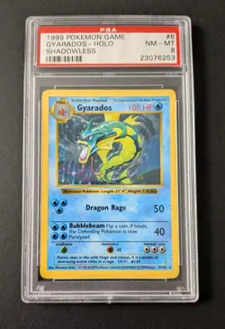 Gyarados 6/102 SHADOWLESS - Base Set *PSA 8 - NM-MT* Holo Rare Pokemon - Image 2