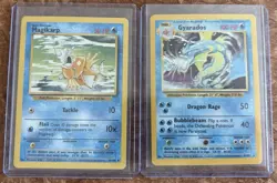Pokemon Base Set Magikarp 35/102 & Gyarados Holo 6/102 NM-LP Lot (2) - Image 2